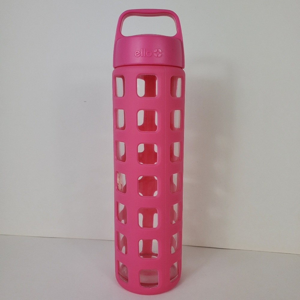 Ello Pink Glass Water Reuseable Bottle